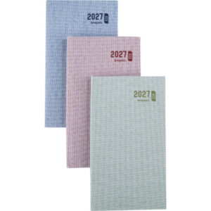 BREPOLS Agenda Interplan Toile 2027 26.3.1409 1W/2S ass. 8.9x16cm