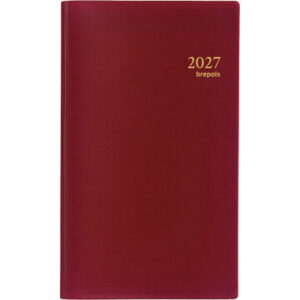 BREPOLS Agenda Interplan Seta 2027 26.3.1350 1W/2S bordeaux 8.9x16cm