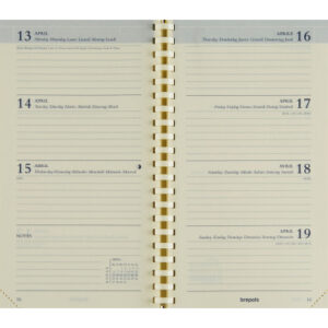BREPOLS Agenda Interplan 2027 26.3.0212 1W/1S Ersatz chamois 8.9x16cm