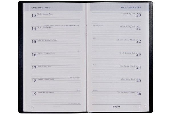 BREPOLS Agenda Breplan Genova Pla 2027 26.3.1284 1W/1S schwarz 9x16cm – Bild 2