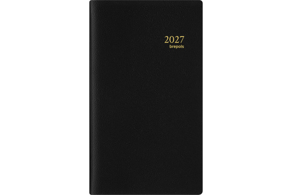 BREPOLS Agenda Breplan Genova Pla 2027 26.3.1284 1W/1S schwarz 9x16cm