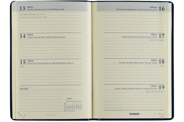 BREPOLS Agenda Delta Seta 2027 26.3.1264 1W/2S blau 8.1x12cm – Bild 2