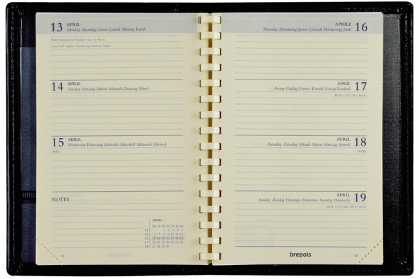BREPOLS Agenda Delta Kul.Palermo 2027 26.3.0253 1W/2S dunkelbraun 8.1x12cm – Bild 2