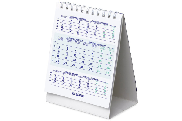 BREPOLS Tischkalender hoch 2027 26.3.0128 3M/1S 10.5x13cm