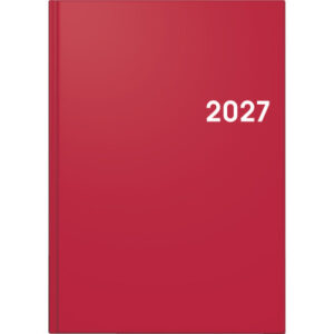 BRUNNEN Buchkalender 2027 79561017 1T/1S rot ML A5