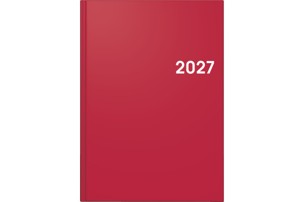 BRUNNEN Buchkalender 2027 79561017 1T/1S rot ML A5