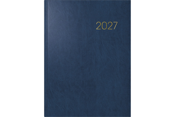 BRUNNEN Buchkalender 2027 79760307 1W/2S blau ML 17x24cm