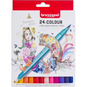 BRUYNZEEL Fineliner/Brushpen Set 60325024  assortiert            24 Stück