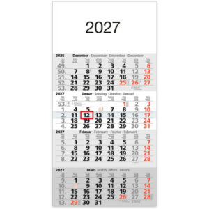 BÜHNER 4-Monatskalender 2027 M4MF-R-BL ML 30x59cm