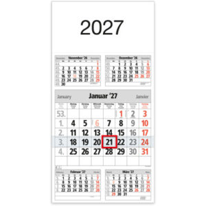 BÜHNER 5-Monatskalender 2027 M5TF-R-BL ML 30x59cm