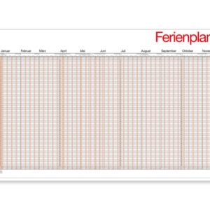 BÜHNER Ferienplaner DE 2027 UP12-CH-R für 49 Mitarbeiter 99x49cm