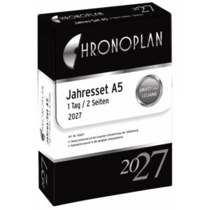 CHRONOPLA Jahres-Set Tagesplan 2027 50207Z.27 1T/1S A5