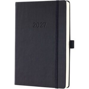 CONCEPTUM Tageskalender 2027 C2710 1T/1S schwarz 14.8x21.3cm