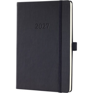 CONCEPTUM Wochenkalender 2027 C2712 1W/2S schwarz 14.8x21.3cm