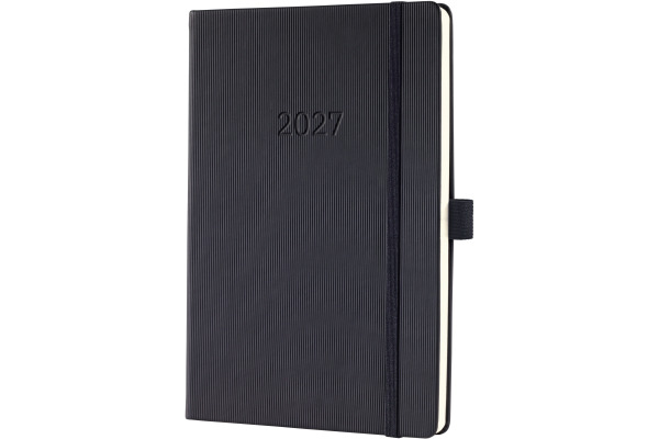 CONCEPTUM Wochenkalender 2027 C2712 1W/2S schwarz 14.8x21.3cm