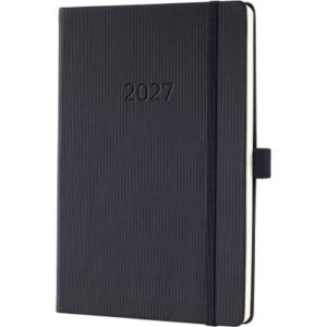CONCEPTUM Wochenkalender 2027 C2719 1W/2S schwarz 14.8x21.3cm