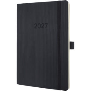 CONCEPTUM Wochenkalender 2027 C2722 1W/2S schwarz 13.5x21cm