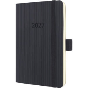 CONCEPTUM Wochenkalender 2027 C2723 1W/2S schwarz 9.3x14cm