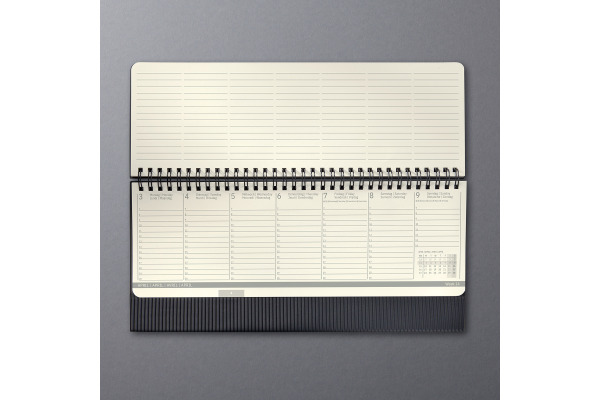 CONCEPTUM Tischkalender 2027 C2780 1W/2S schwarz 30x14.3cm – Bild 2