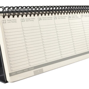 CONCEPTUM Tischkalender 2027 C2780 1W/2S schwarz 30x14.3cm