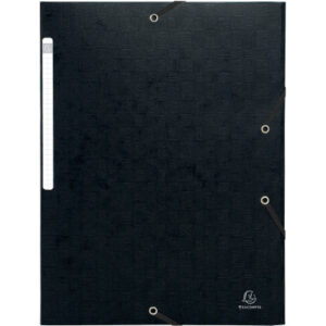 EXACOMPTA Sammelmappe mit Gummizug A4 55751E schwarz 3 Klappen