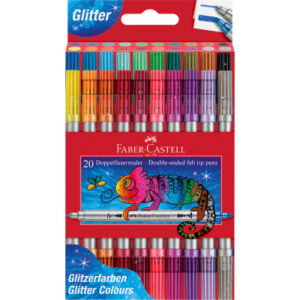 FABER-CA. Doppelfasermaler Glitzer 151108 20 Farben