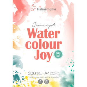 HAHNEMÜHL Aquarellblock Joy A4 10625051 weiss, 300g 50 Blatt