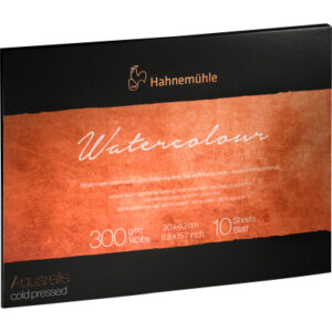 HAHNEMÜHL Aquarellblock 30x40cm 10625131 weiss matt, 300g 10 Blatt