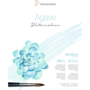 HAHNEMÜHL Aquarellblock Agave 30x40cm 10625402 weiss, 290g 12 Blatt