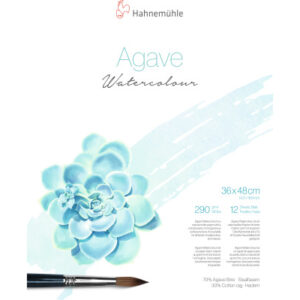 HAHNEMÜHL Aquarellblock Agave 36x48cm 10625403 weiss, 290g 12 Blatt
