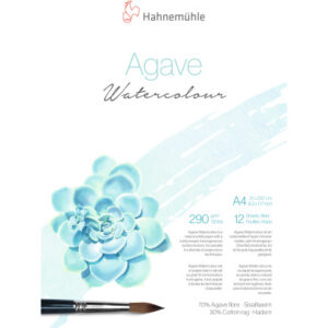 HAHNEMÜHL Aquarellblock Agave A4 10625410 weiss, 290g 12 Blatt
