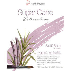 HAHNEMÜHL Aquarellbl. SugarCane 8x10.5cm 10625420 weiss, 290g 12 Blatt