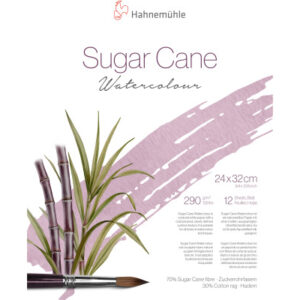 HAHNEMÜHL Aquarellbl. SugarCane  24x32cm 10625421  weiss, 290g           12 Blatt