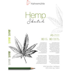 HAHNEMÜHL Skizzenblock Hemp Sketch A5 10625450 weiss, 80g 80 Blatt