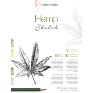 HAHNEMÜHL Skizzenblock Hemp Sketch A4 10625451 weiss, 80g 80 Blatt
