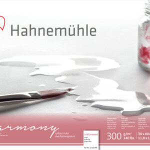 HAHNEMÜHL Aquarellblock Harmony 30x40cm 10628045 weiss matt, 300g 12 Blatt