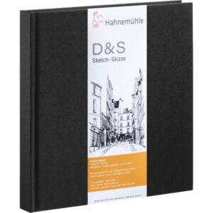 HAHNEMÜHL Skizzenbuch D&S 14x14cm 10628225 schwarz 80 Blatt