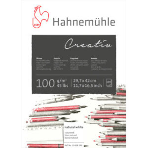 HAHNEMÜHL Skizzenblock Creativ A3 10628246 weiss, 100g 100 Blatt