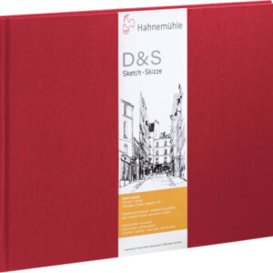 HAHNEMÜHL Skizzenbuch D&S A5 quer 10628293 rot 80 Blatt