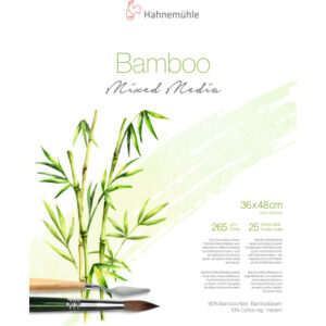 HAHNEMÜHL MixedMediaBlock Bamboo 36x48cm 10628542 weiss, 265g 25 Blatt