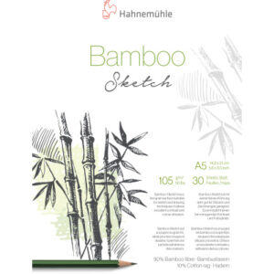 HAHNEMÜHL Skizzenblock Bamboo A5 10628560 weiss, 105g 30 Blatt