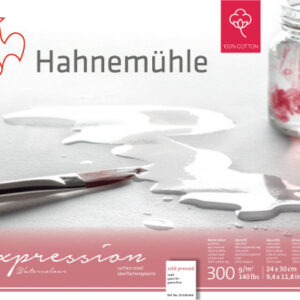 HAHNEMÜHL Aquarellbl. Expression 24x30cm 10628666  weiss, 300g           20 Blatt