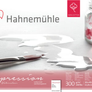 HAHNEMÜHL Aquarellbl. Expression 30x40cm 10628667  weiss, 300g           20 Blatt