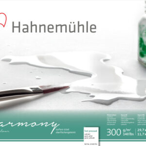 HAHNEMÜHL Aquarellblock Harmony A3 10628761 weiss satiniert, 300g 12 Blatt