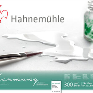 HAHNEMÜHL Aquarellblock Harmony 24x30cm 10628764 weiss satiniert, 300g 12 Blatt