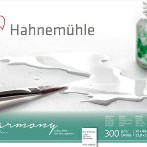 HAHNEMÜHL Aquarellblock Harmony 30x40cm 10628765 weiss satiniert, 300g 12 Blatt