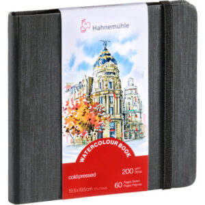 HAHNEMÜHL Aquarellbuch 19.5x19.5cm 10628817 weiss, 200g 30 Blatt