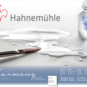 HAHNEMÜHL Aquarellblock Harmony 24x30cm 10628844 weiss rau, 300g 12 Blatt