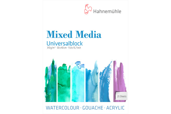 HAHNEMÜHL Universalblock 30x40cm 10650201 weiss, 310g 25 Blatt