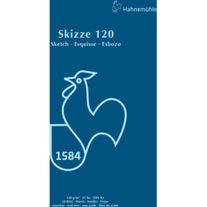 HAHNEMÜHL Skizzenblock 120 A3 60127424 weiss, 120g 50 Blatt